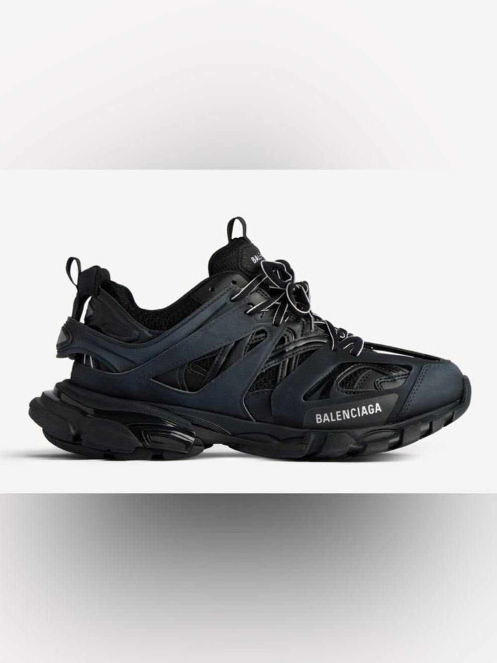 Balenciaga Black Layered Track Sneaker - Picture 1 of 3